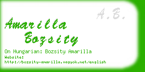 amarilla bozsity business card